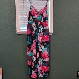 SHEIN Black Floral Jumpsuit